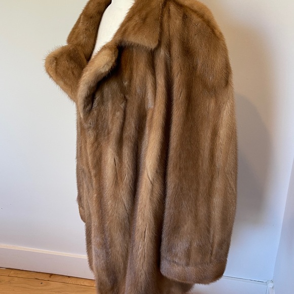 Men’s Golden Mink Fur Car Coat Jacket - XL - Picture 3 of 11
